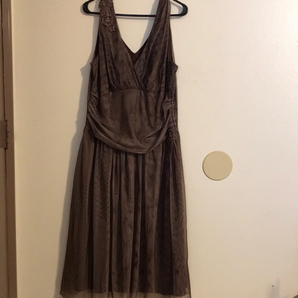 Torrid Brown Ruched Wrap Sundress - Picture 2 of 8